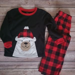 [ CARTER'S ] Fleece Red Plaid PJ Set